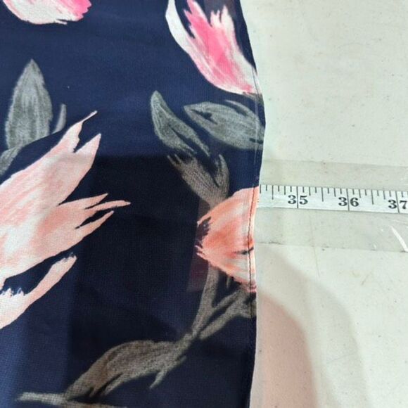 Eliza J Womens Floral Lined Chiffon Cold Shoulder‎ Shift Dress Black Pink Size 6 - Picture 9 of 14